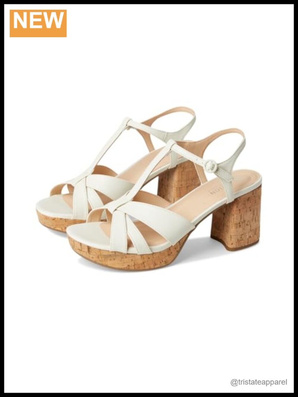 Platform Slingback Sandal with Buckle Closure and Flexible TPR Outsole